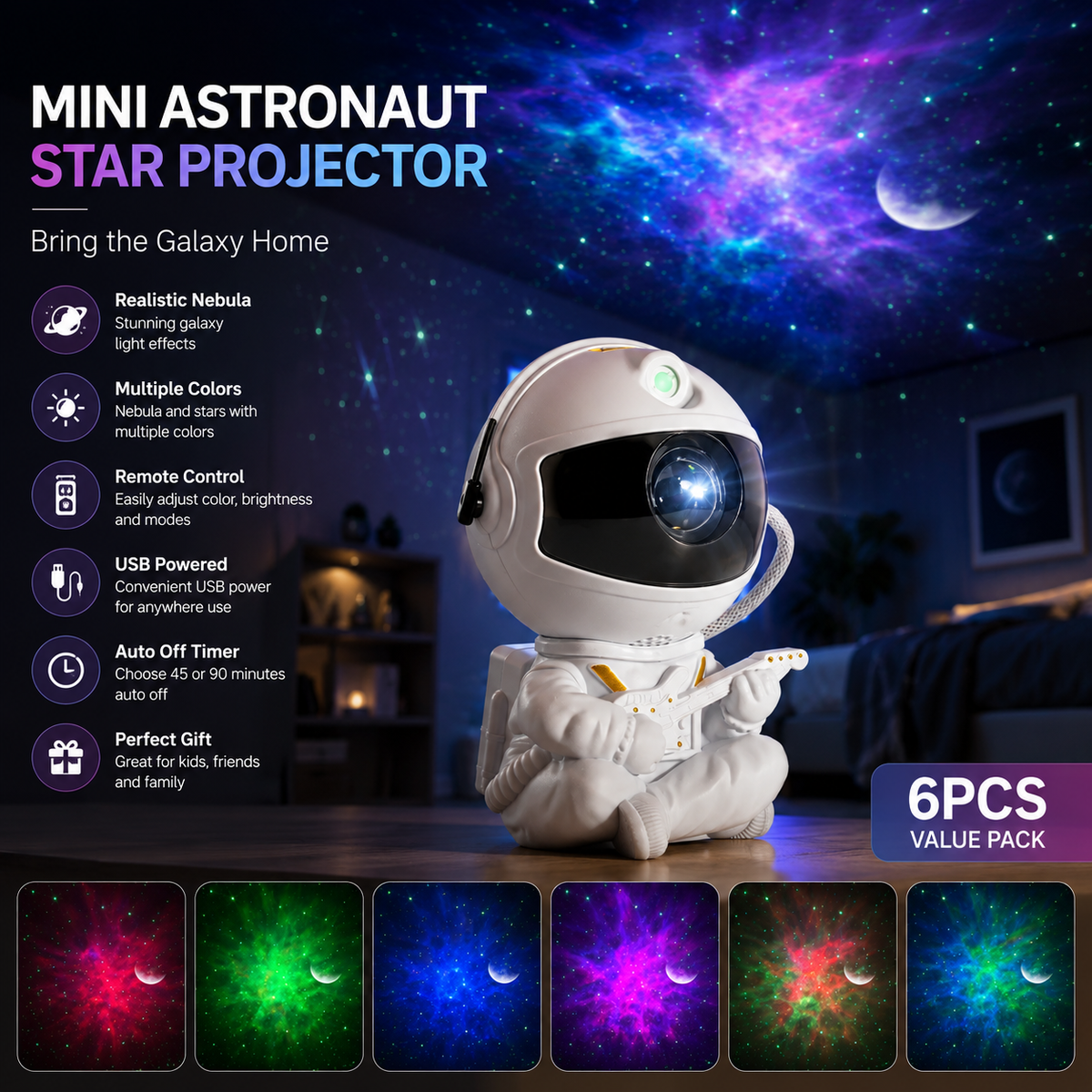 Astronaut Galaxy Projector